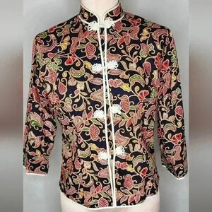 Vintage Merlion 100% Batik Top Womens Size Large